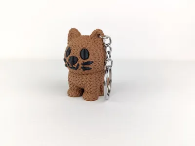 Cat knitted keychain