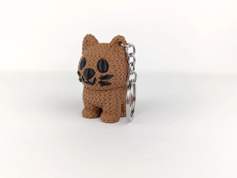 Cat knitted keychain