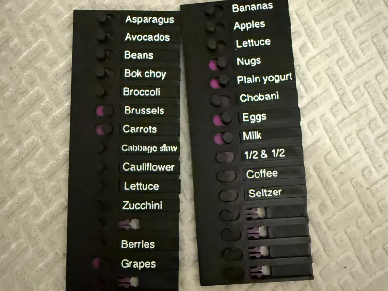 Grocery Checklist - Print with pauses for no AMS