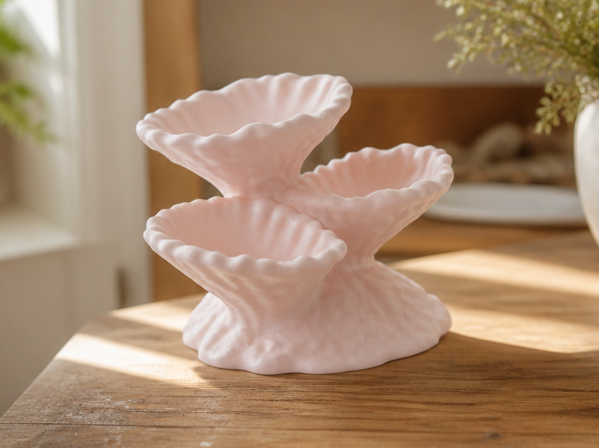 Tiered Coral Organizer - Coastal Jewelry Holder