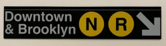 MTA Sign Downtown & Brooklyn / NYC