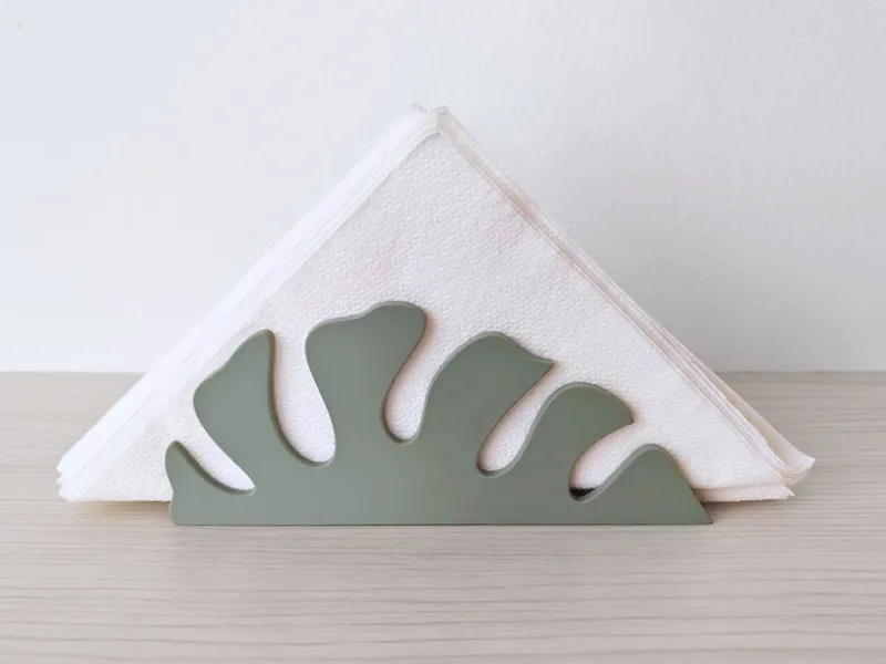 Monstera leaf napkin holder