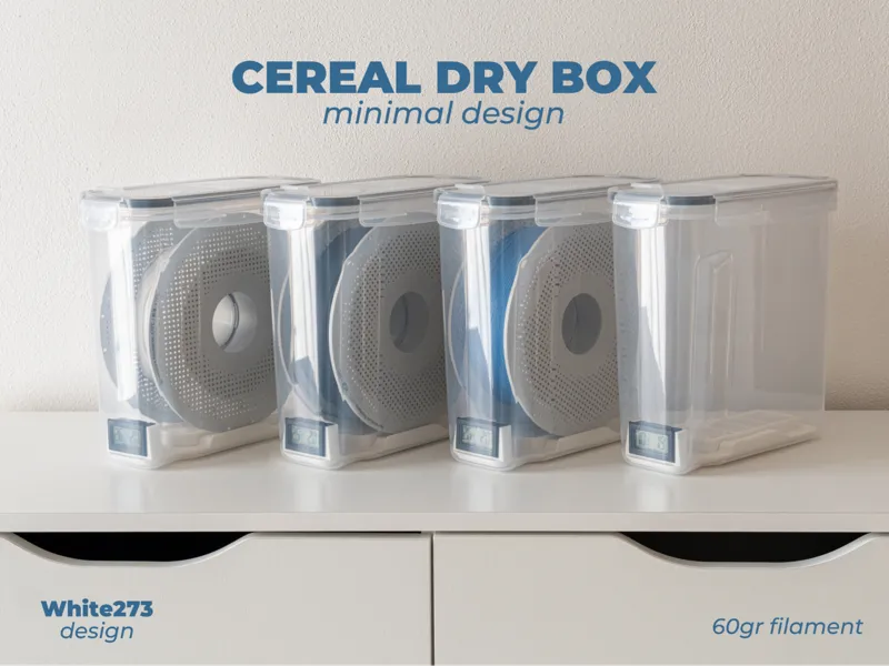 Cereal Dry Box - Filament Storage - Minimal design