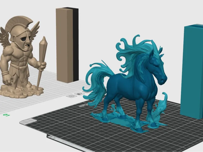 statue of the guardian Styx+the water horse Arion