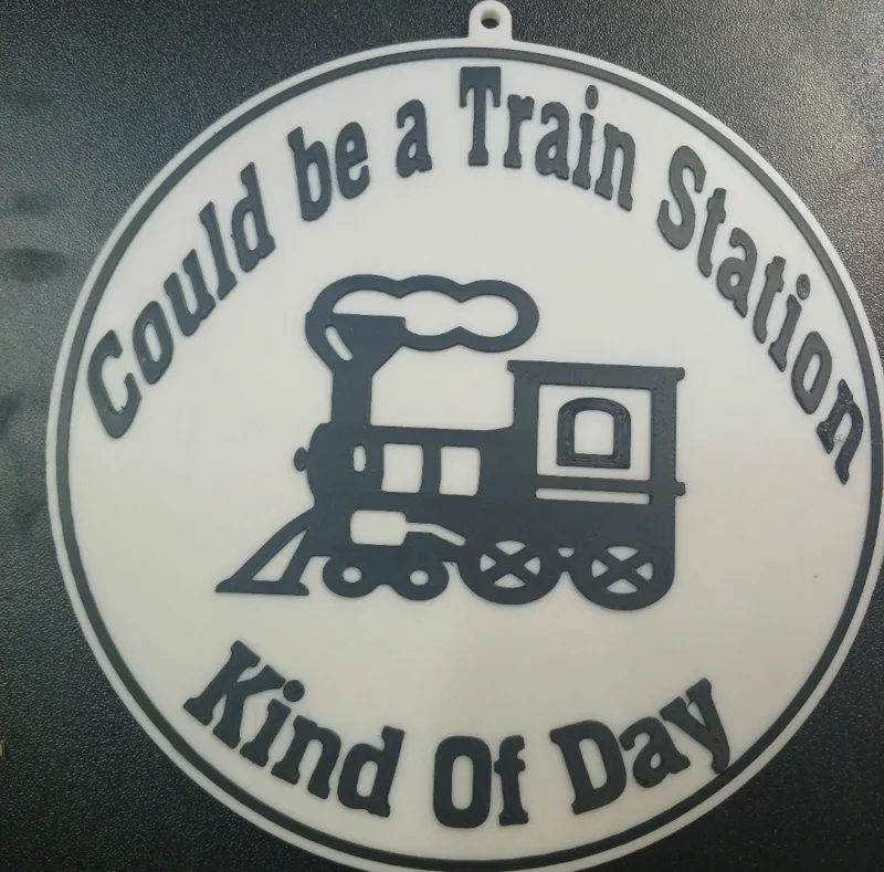 Train Station Kinda Day  Wall Sign