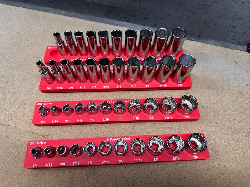 Gridfinity Socket Holder - SAE 3/8" Drive