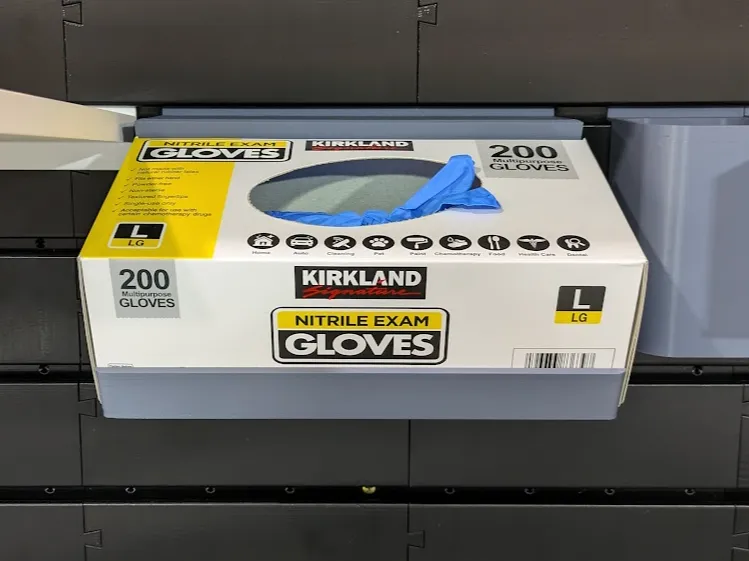 Customizable Nitrile Glove Dispenser for Slatwall