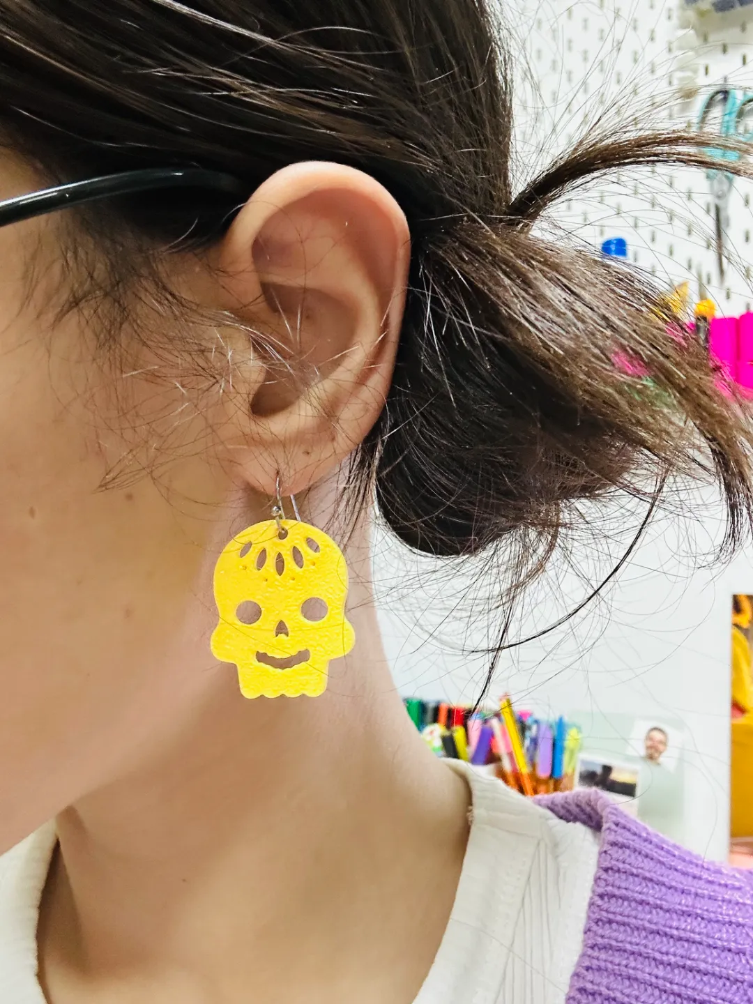 Pendientes calaveras view 2