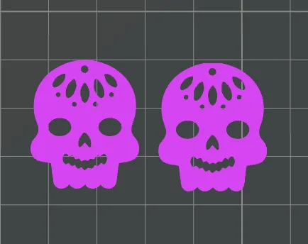 Pendientes calaveras view 3