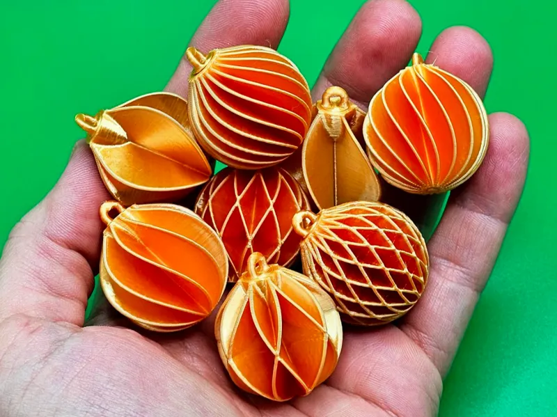 Mini Spiral Christmas Ornament Bulbs
