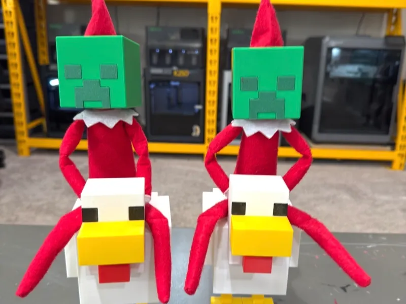 Elf On the Shelf Minecraft Creeper Head