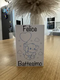Con scritta "Felice Battesimo"