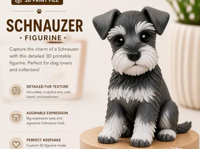 Schnauzer Dog Puppy Figurine toy Cute