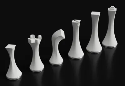 Clean Modern Chess Set