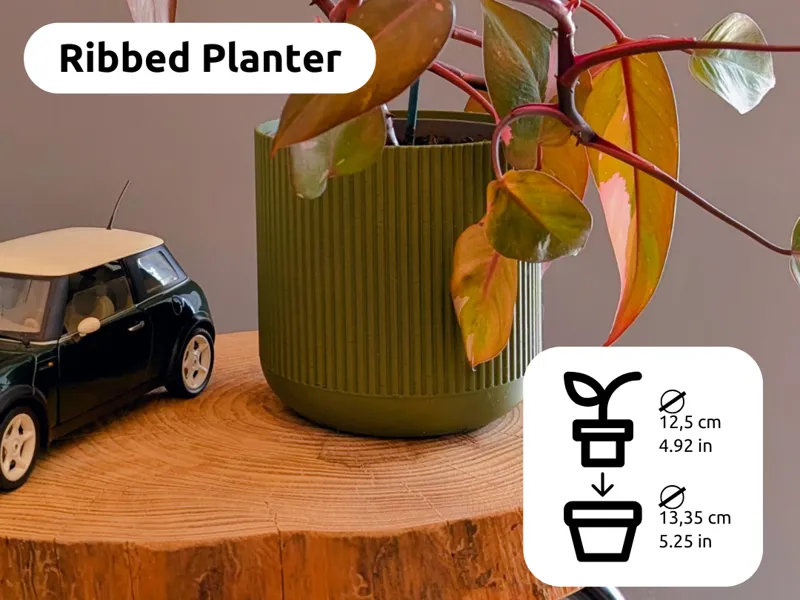 Modern Ribbed Planter