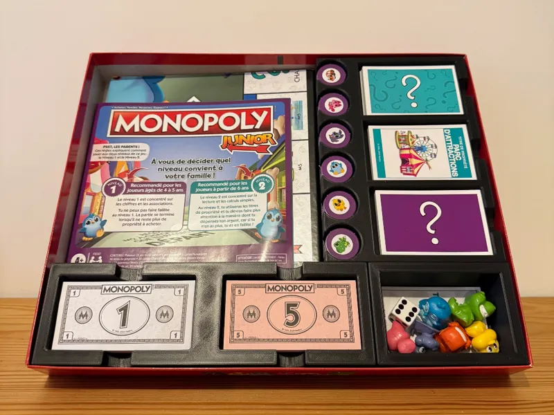 Insert / organisateur  pour Monopoly Junior