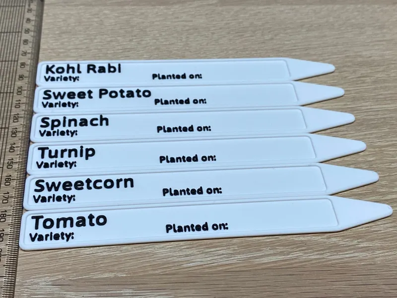 Customisable Vegetable Labels