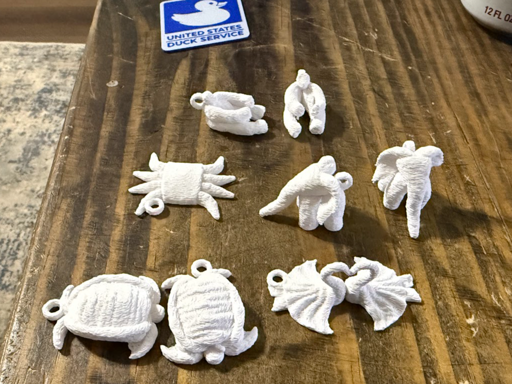 Mini Towel animals with keyring rings