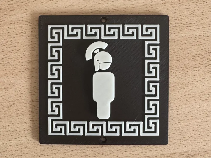 Men's Restroom Sign - Toilet Door Plate