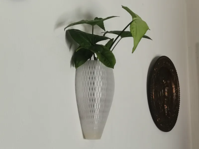 Wall Mounted Vase (Soil, Water or Faux Plants)