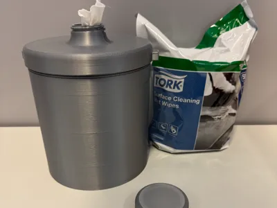 Surface cleaning wet wipe box compatible with Tork
