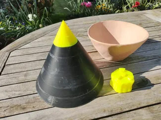 Pottery Circle Form Sectioned