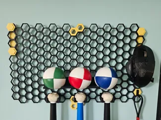 Juggling Ball Shelf - Honeycomb Wall Storage