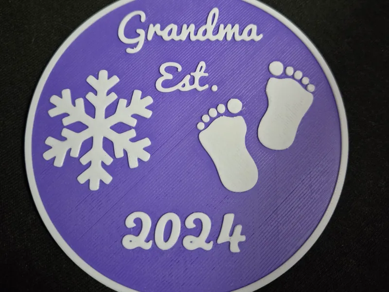 Grandma Established Ornament