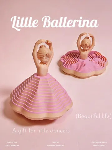 Modelo para impresión 3D: 小小芭蕾舞者 — vista de referencia 2