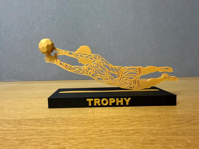 Football Goal Keeper Dive Trophy