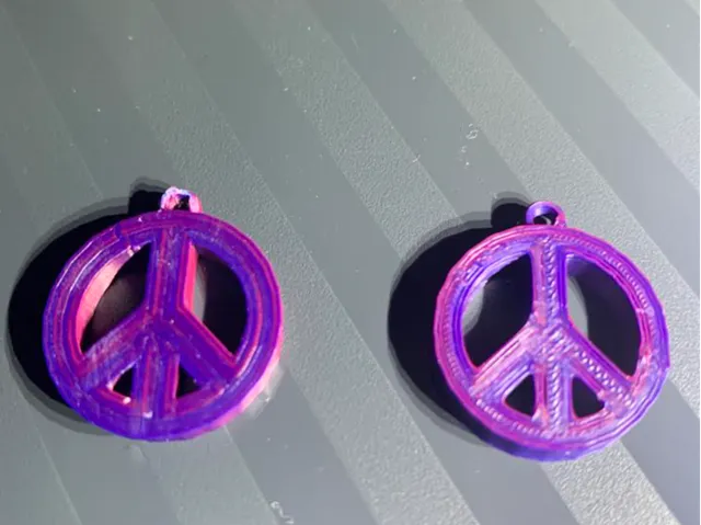 Peace symbol earrings