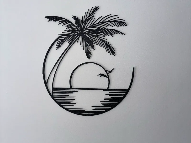 wallart sunset beach