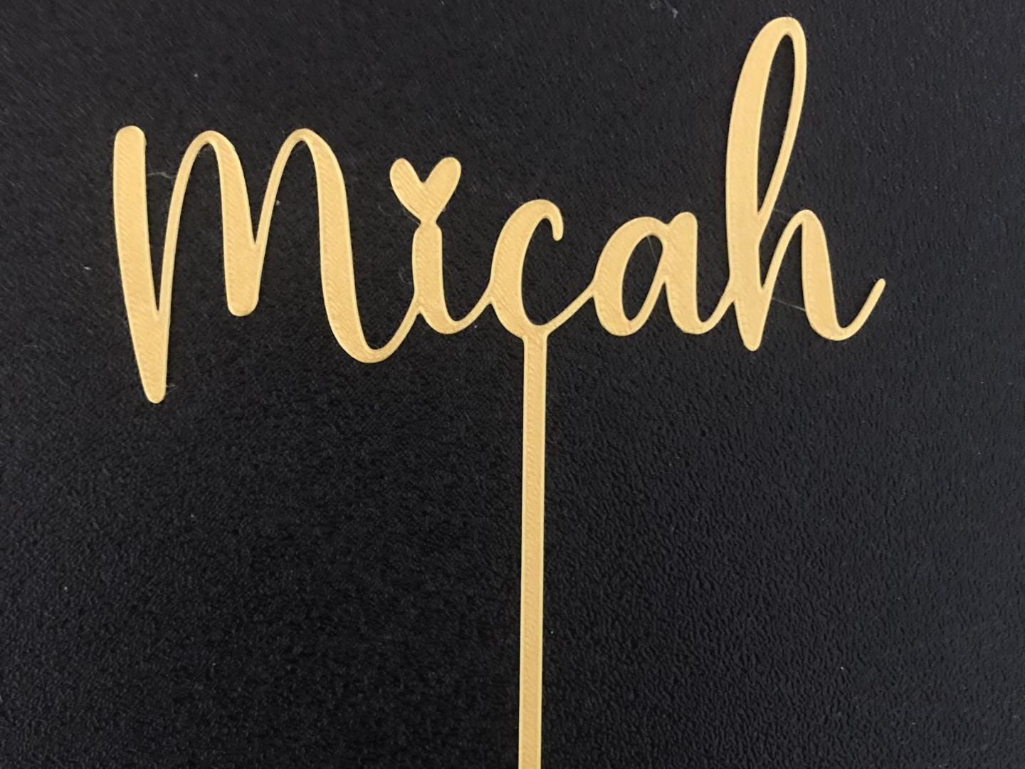 Micah cake topper