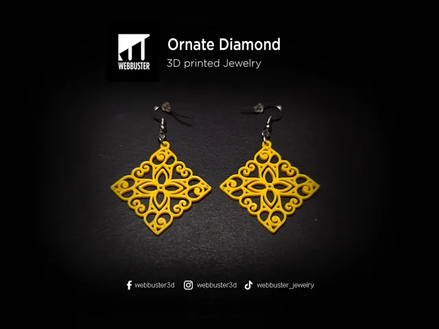 Ornate Diamond Earrings