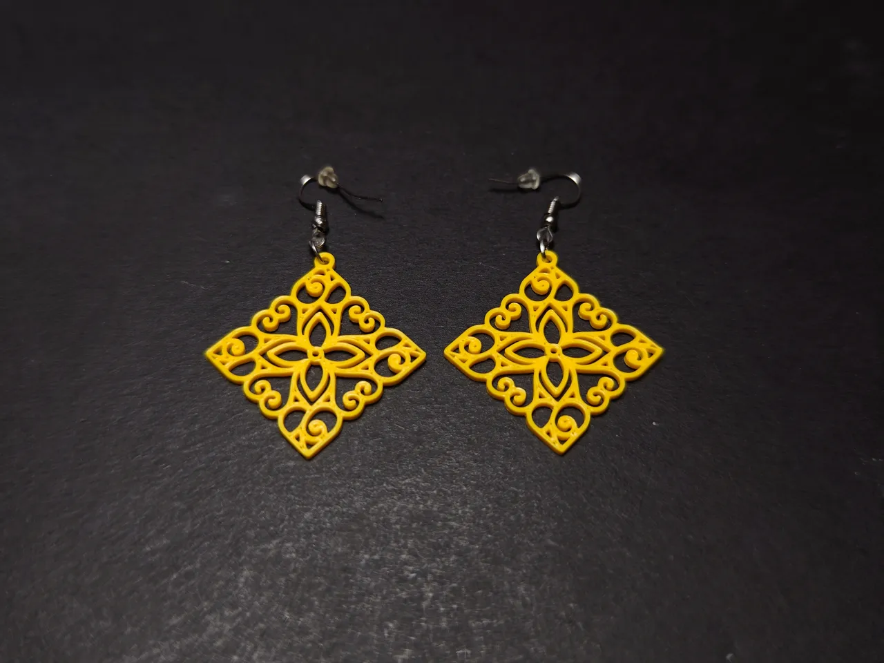 Ornate Diamond Earrings view 4