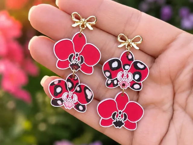 Pendientes Orquídea