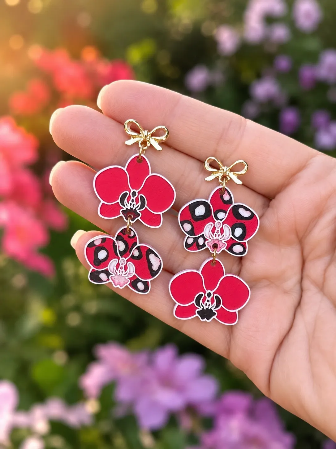 Pendientes Orquídea view 2