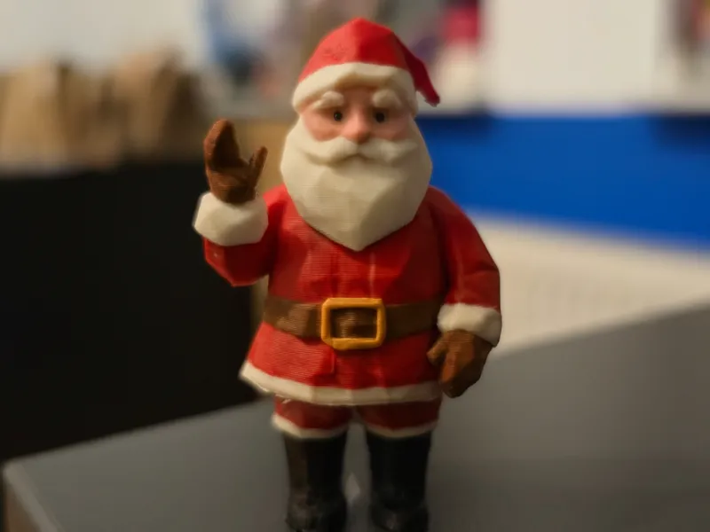 Low Poly Santa Claus Mini Figure