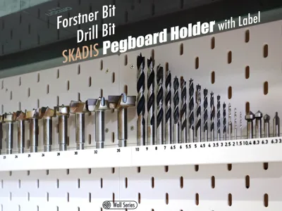 Drill Bit Pegboard Holder|Drill Bit IKEA Pegboard Holder|SKADIS|Woodworking Hole Saw