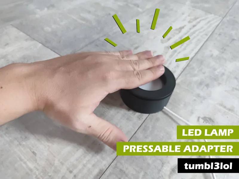 LED lamp kit pressable adapter