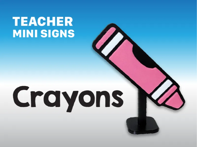 Crayons - Teacher Mini Signs
