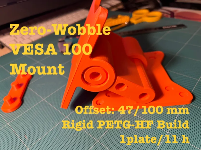 Heavy-Duty Zero-Wobble VESA 100 Mount