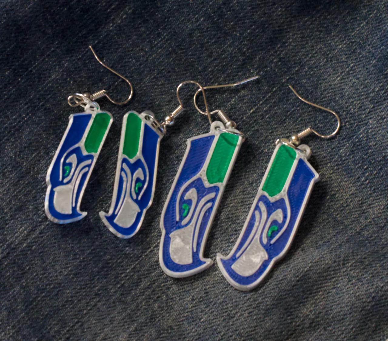 Seattle Seahawks Earrings view 3