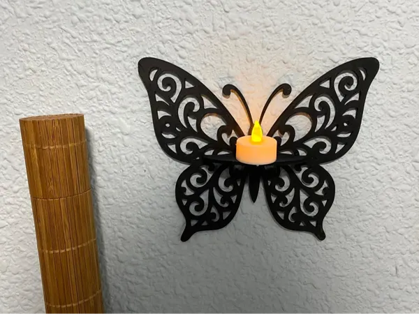 Papillon porte-bougie décoratif