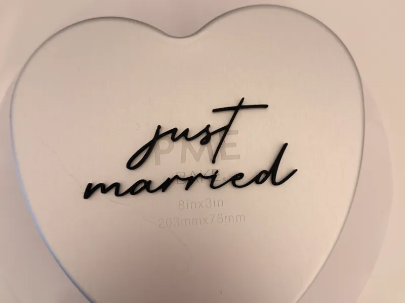 Just Married Sign Torten Topper