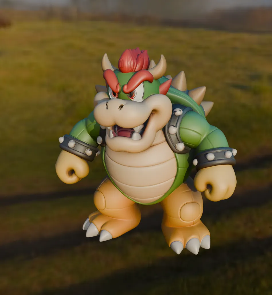 3Dプリント クッパ - 巨竜ガメ、スーパーマリオ クッパ大王 - 無料3D