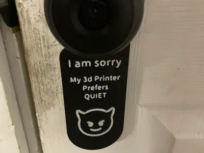 Funny 3D Printer Door Hanger