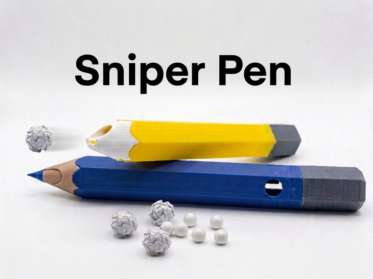 Sniper Pen - shoots Paper pellets - 1