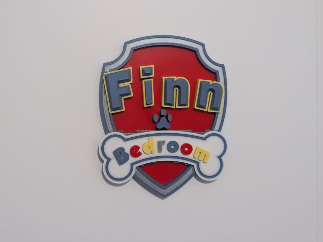 Paw Patrol Bedroom Door Sign - AMS Required