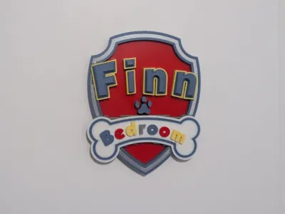 Paw Patrol Bedroom Door Sign - AMS Required